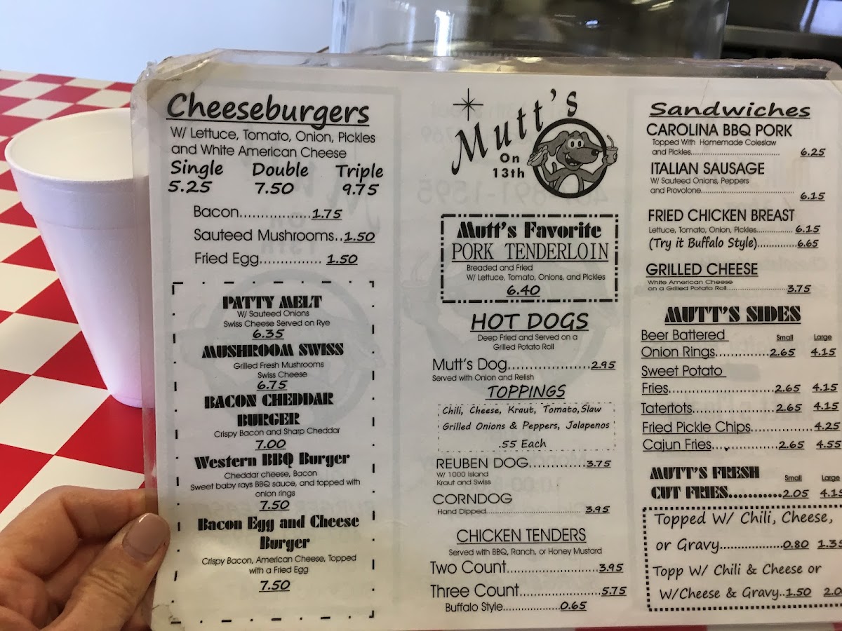 Menu Mutts On 13Th-9